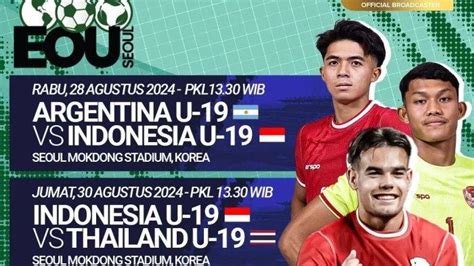 Live Streaming Timnas U19 Indonesia vs Thailand Seoul Cup .
